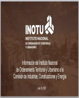  Información del INOTU a la Comisión de Industrias, Construcciones y Energía, de la Asamblea Nacional