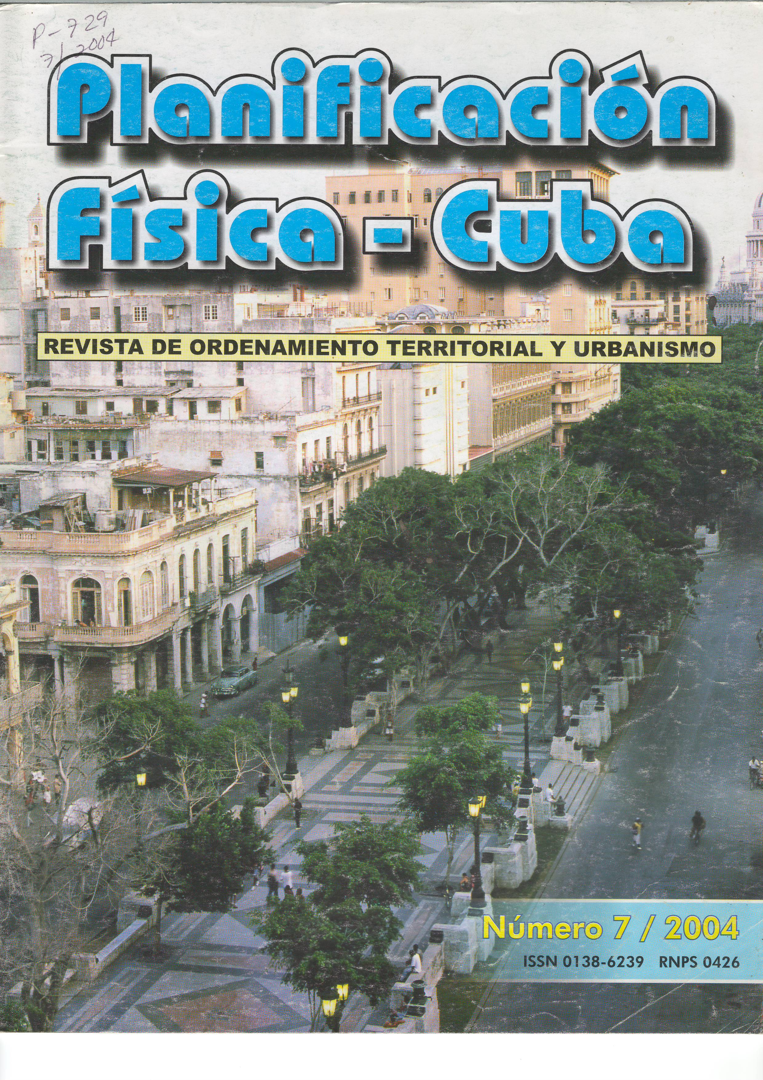 Portada de la Revista No.7 -2004 Planificación Física: Cuba Portada de la Revista No.7 -2004 Planificación Física: Cuba