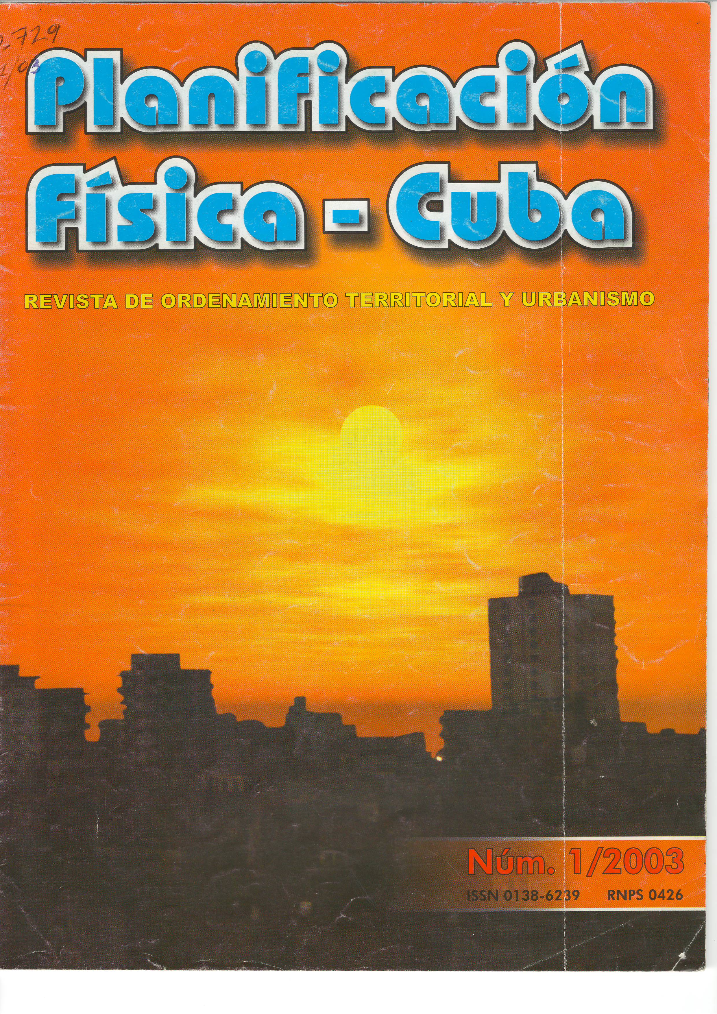 Portada de la Revista No.1 -2003 Planificación Física: Cuba Portada de la Revista No.1 -2003 Planificación Física: Cuba