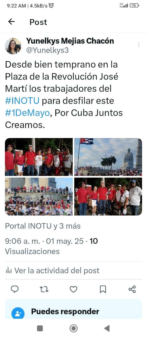 Testimonio de la presencia de los dirigentes del INOTU con el pueblo cubano y con los amigos extranjeros.