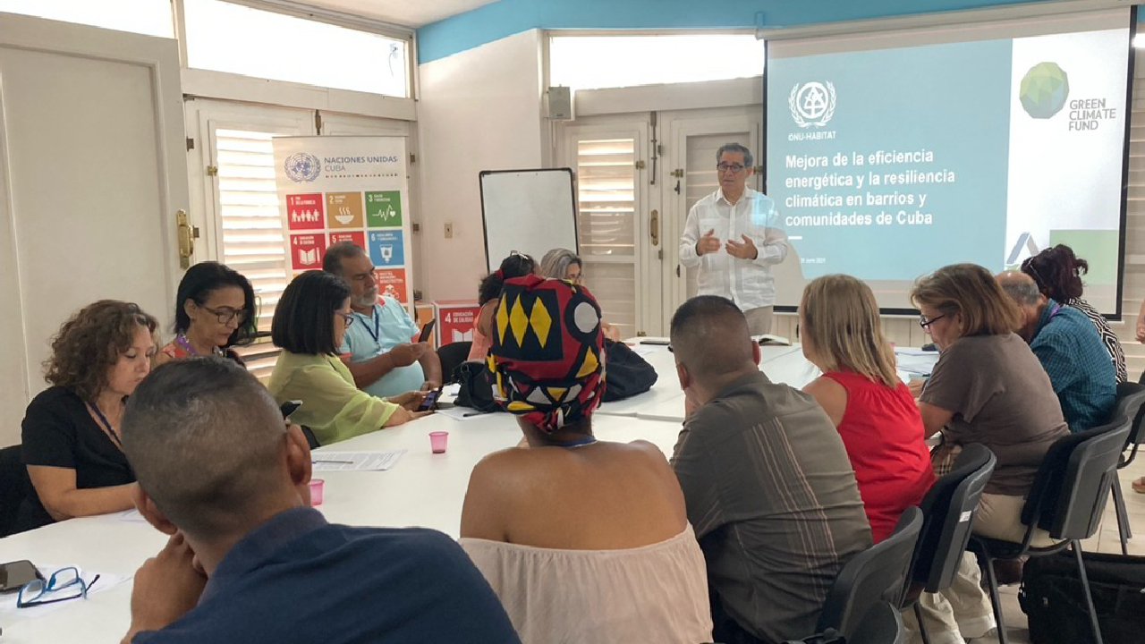 Intervención de Francisco Pichón, Coordinador Residente del Sistema de las Naciones Unidas en Cuba, durante la apertura del taller. Intervención de Francisco Pichón, Coordinador Residente del Sistema de las Naciones Unidas en Cuba, durante la apertura del taller.