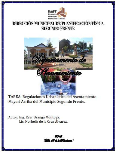 REGULACIONES URBANAS DE MAYARÍ ARRIBA