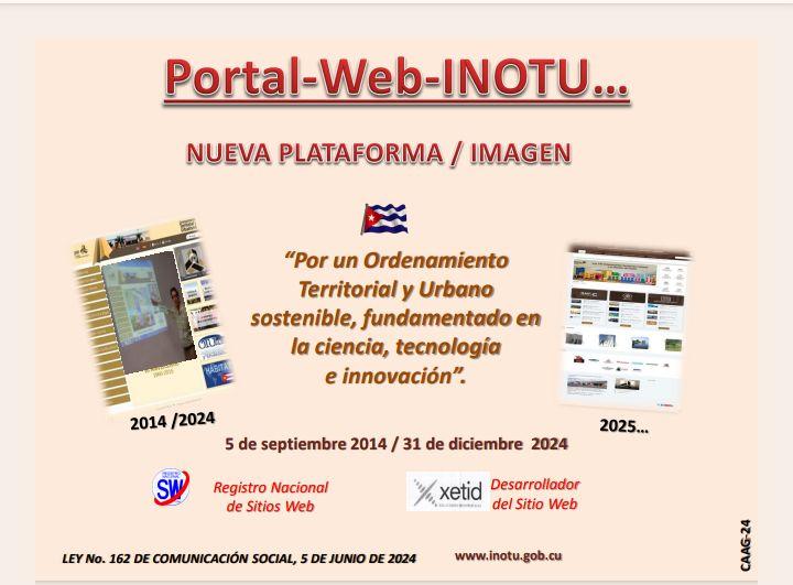 Presentación de la nueva plataforma del Portal web INOTU 